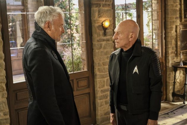 Picard (Patrick Stewart) et Q (John de Lancie)